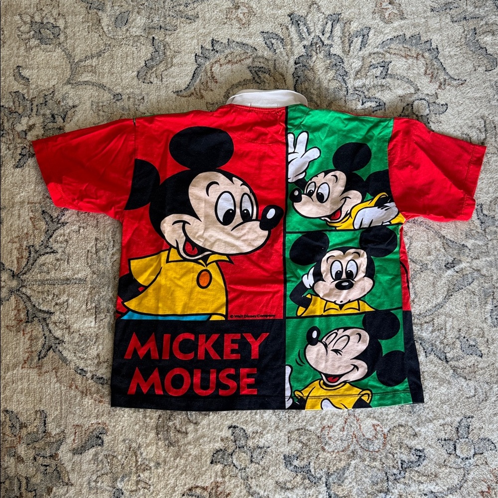 vintage 90s Disney Store Mickey Mouse Most Valuable Mouse Polo Shirt. - Picture 7 of 12